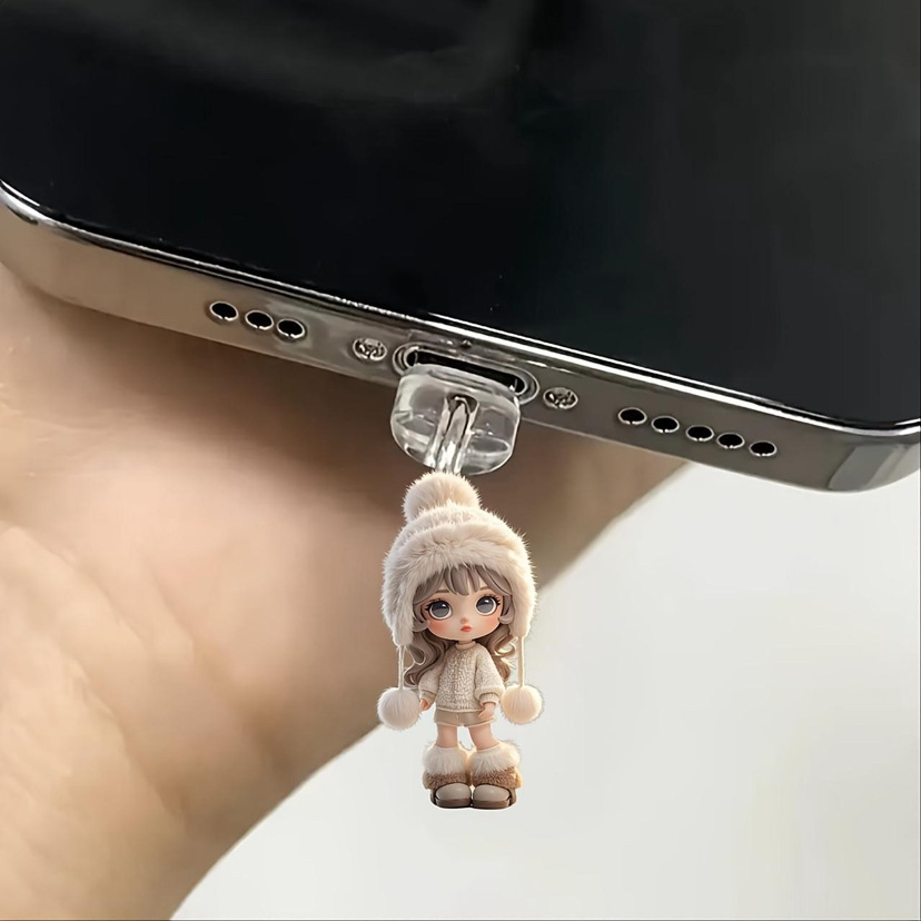 Phone Accessories For Teens - Aksesori Ponsel Kartun Penutup Debu Anjing
