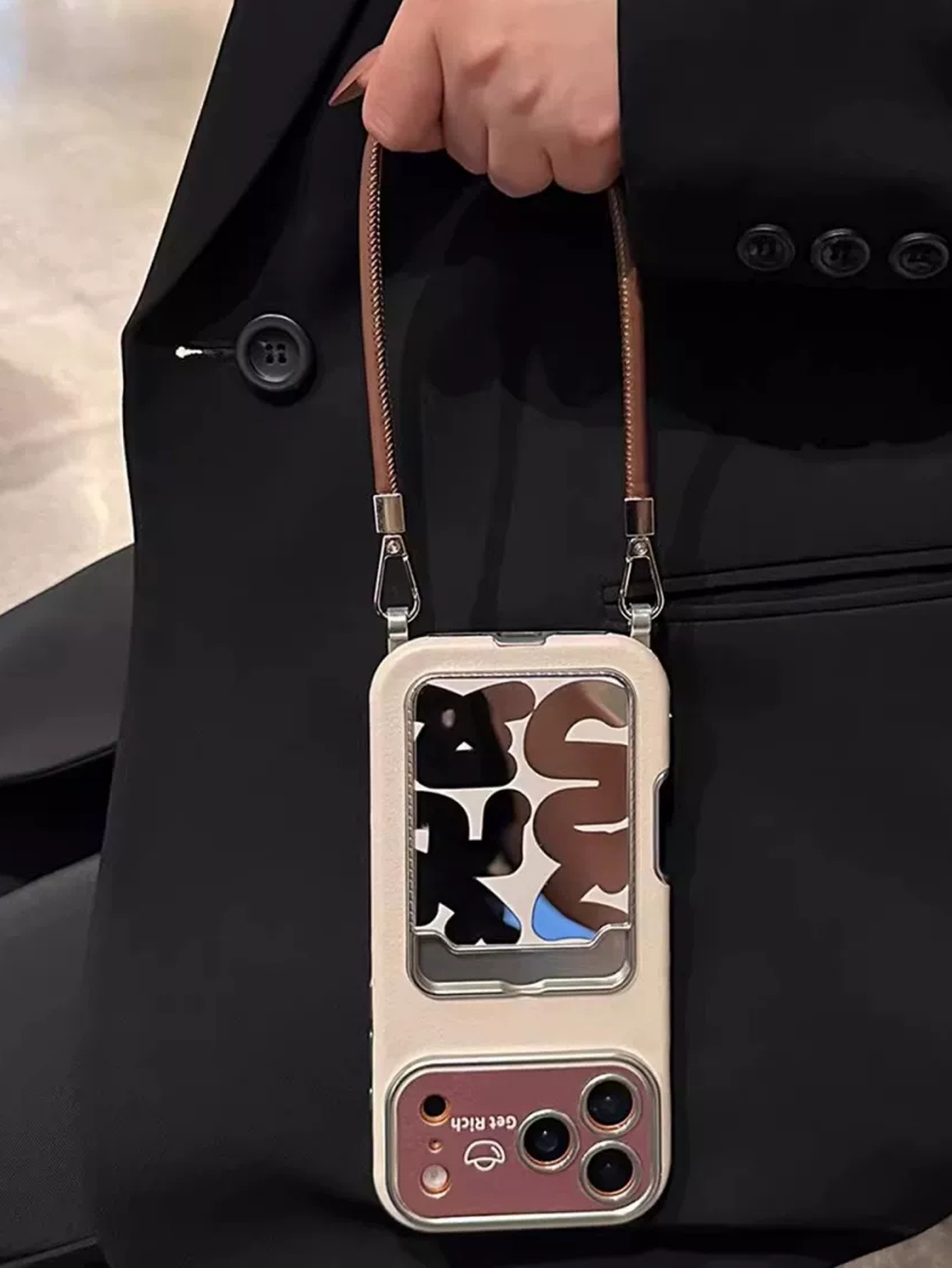 Phone Accessories Hippers - Casing Ponsel Kulit Mewah dengan Tempat