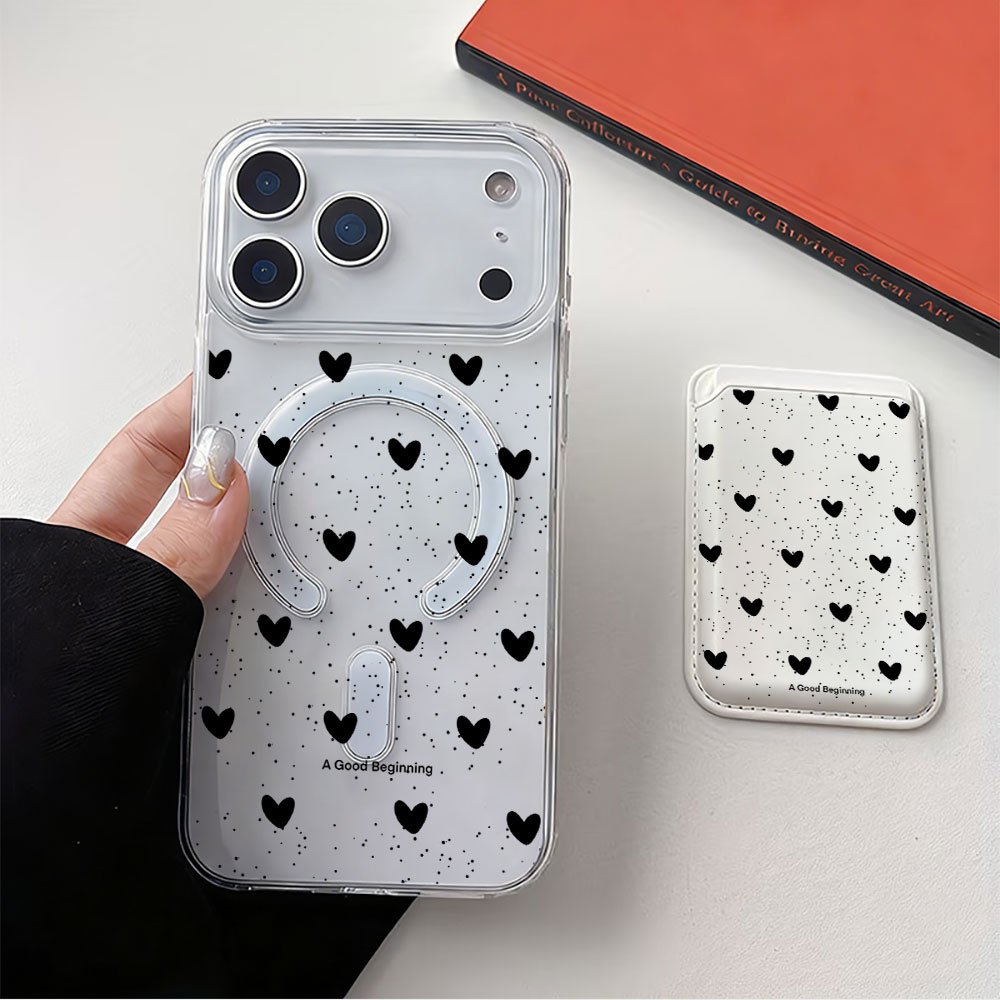 Phone Accessories Hippers - Casing Ponsel Polka Dot Heart Layar