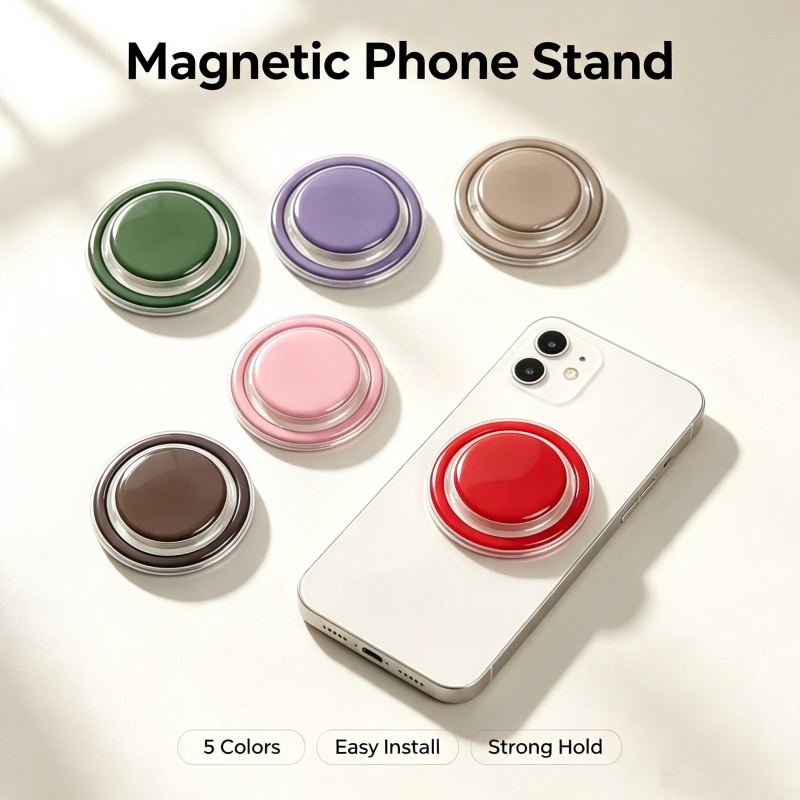 Pop Socket Grip - Penyangga Ponsel Lipat Magnetik, Soket Saku,