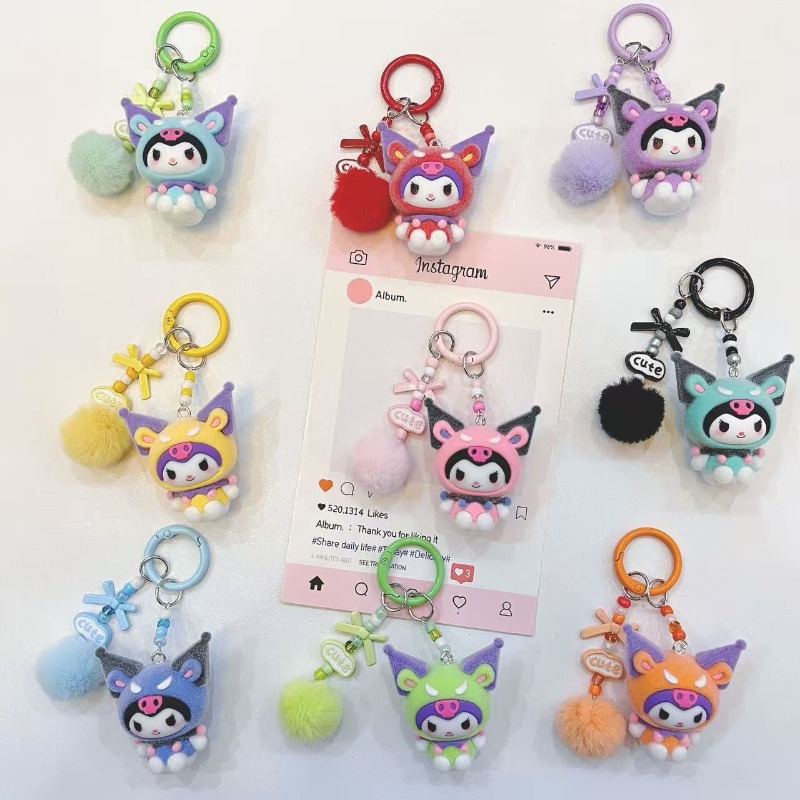 Phone Accessories For Teens - Gantungan Kunci Resin Figur Kuromi Fashion,