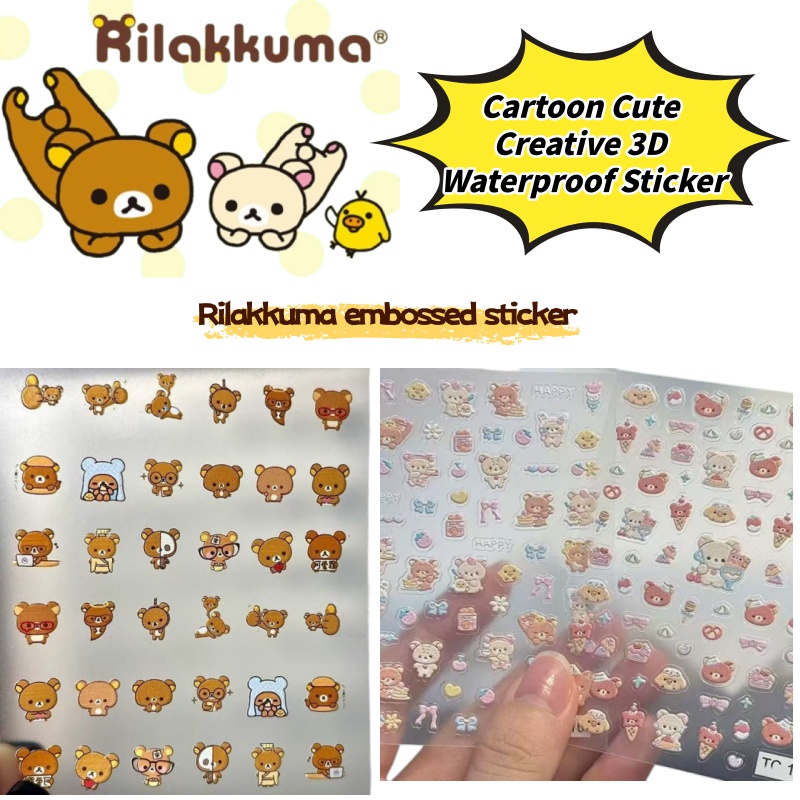 Phone Accessories And Electronics - Stiker Kreatif Seni Kuku Beruang Lucu