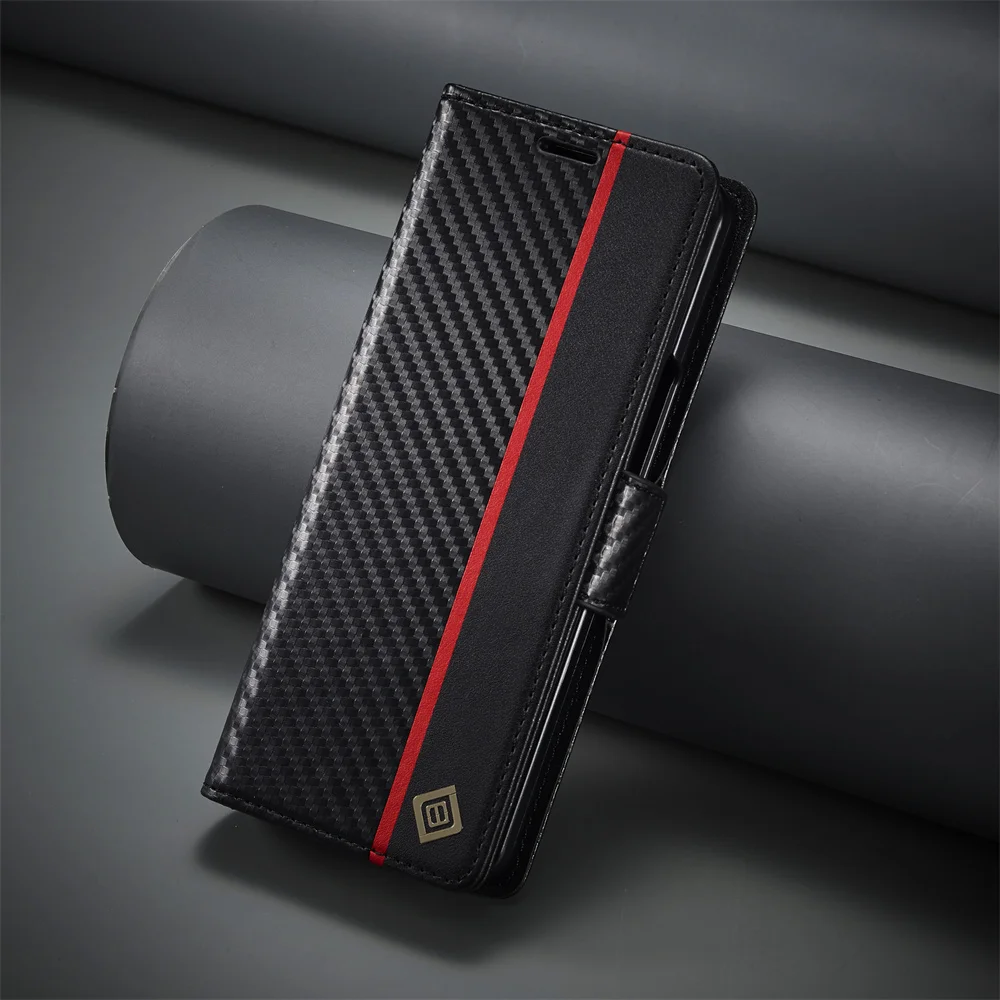 Penutup Kulit PU Serat Karbon  - Phone Accessories Hippers ulasan dan harga