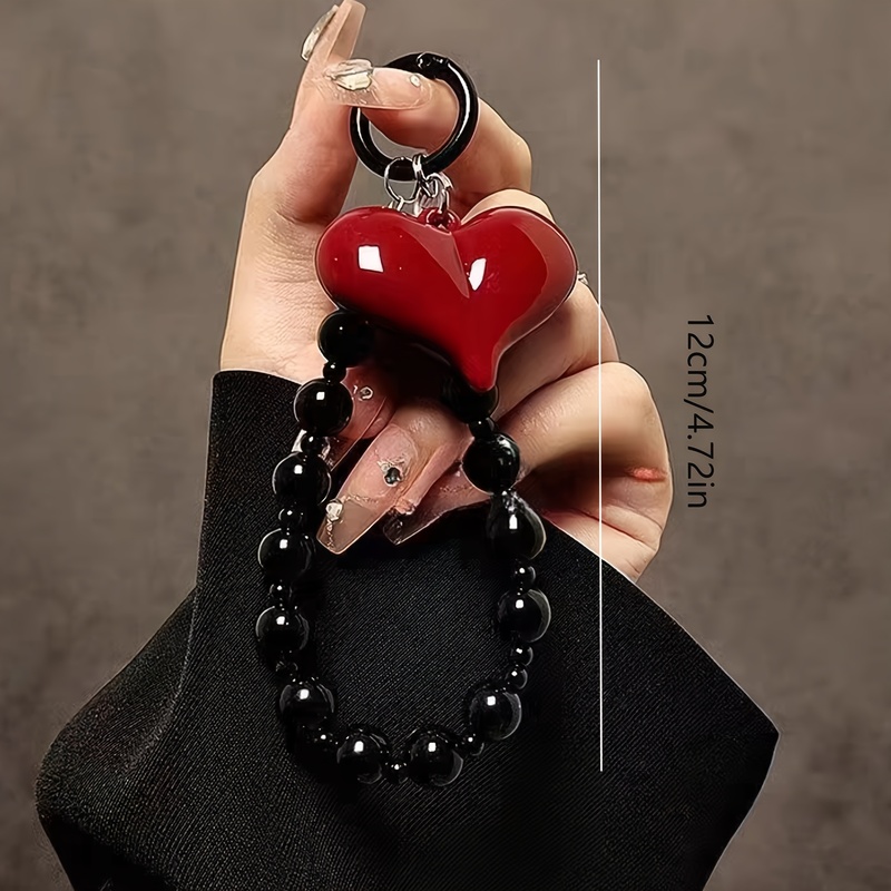 1 buah tali ponsel manik-manik - Phone Accessories Red ulasan dan harga