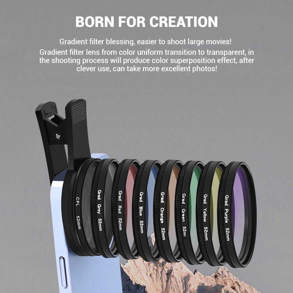 Lensa Ponsel 52MM Universal Po - Phone Accessories And Electronics ulasan dan harga