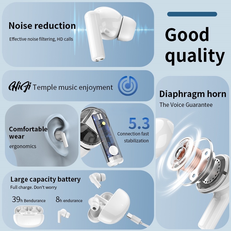 Headset Bluetooth nirkabel bar - Bluetooth Earphone Tws ulasan dan harga