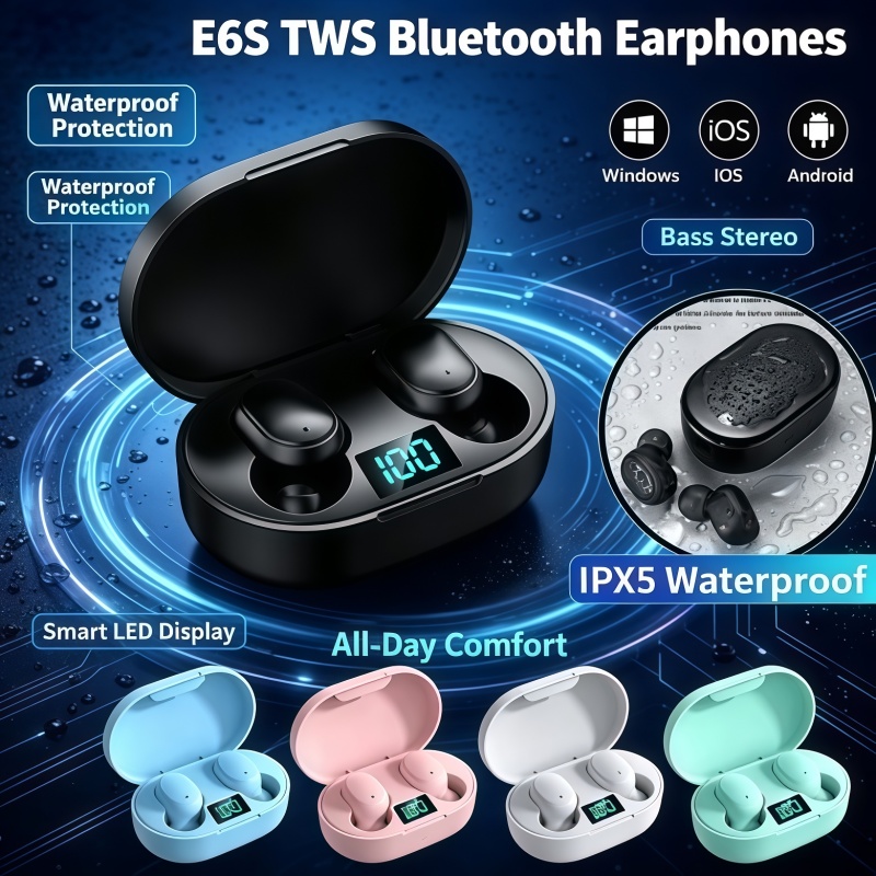 2026Earphone Bluetooth TWS E6S - Bluetooth Earphone Tws ulasan dan harga