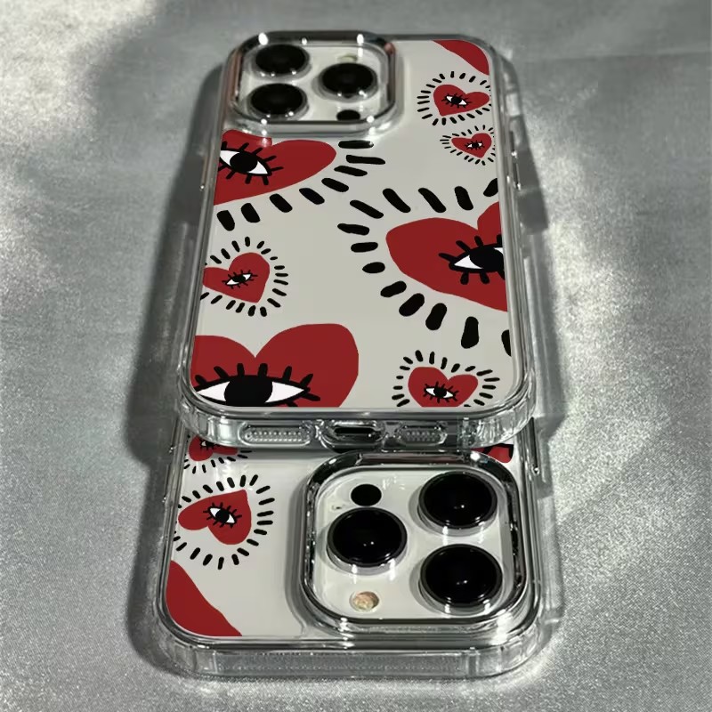 Casing HP Lembut Bingkai Mata  - Phone Accessories Red ulasan dan harga
