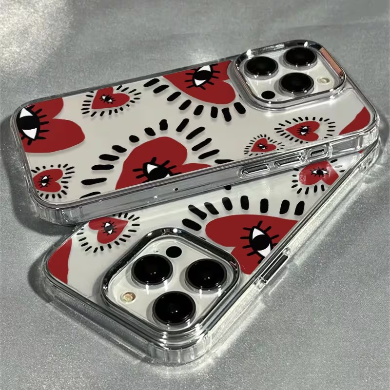 Casing HP Lembut Bingkai Mata  - Phone Accessories Red ulasan dan harga