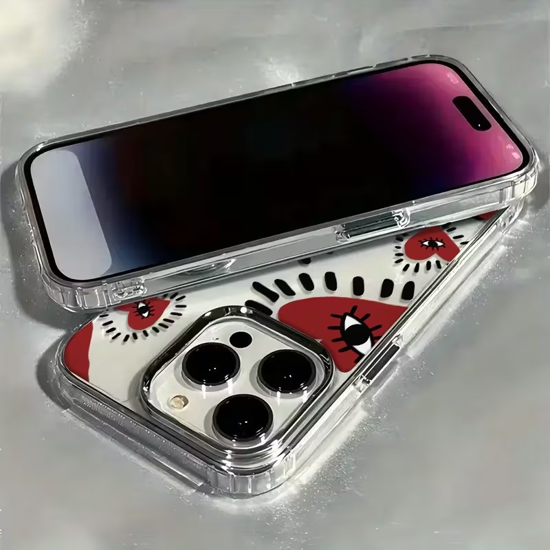 Casing HP Lembut Bingkai Mata  - Phone Accessories Red ulasan dan harga