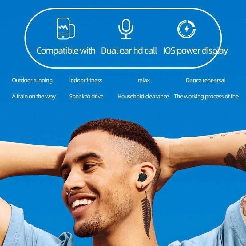 2026 Hot A6S TWS Headphone Blu - Bluetooth Earphone Tws ulasan dan harga