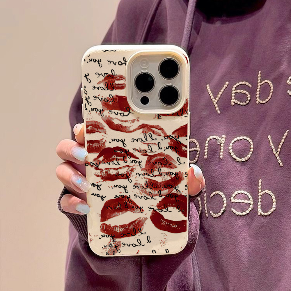 Casing Ponsel Kulit Merah Cera - Phone Accessories Red ulasan dan harga