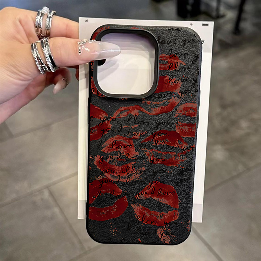 Casing Ponsel Kulit Merah Cera - Phone Accessories Red ulasan dan harga