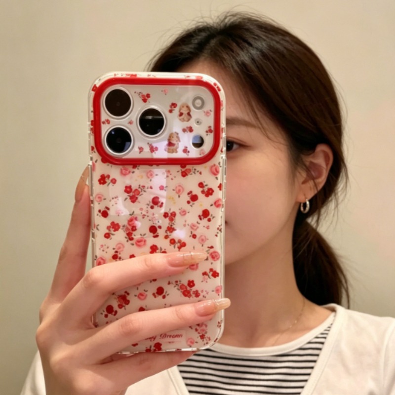 Casing Ponsel Motif Bunga Mera - Phone Accessories Red ulasan dan harga